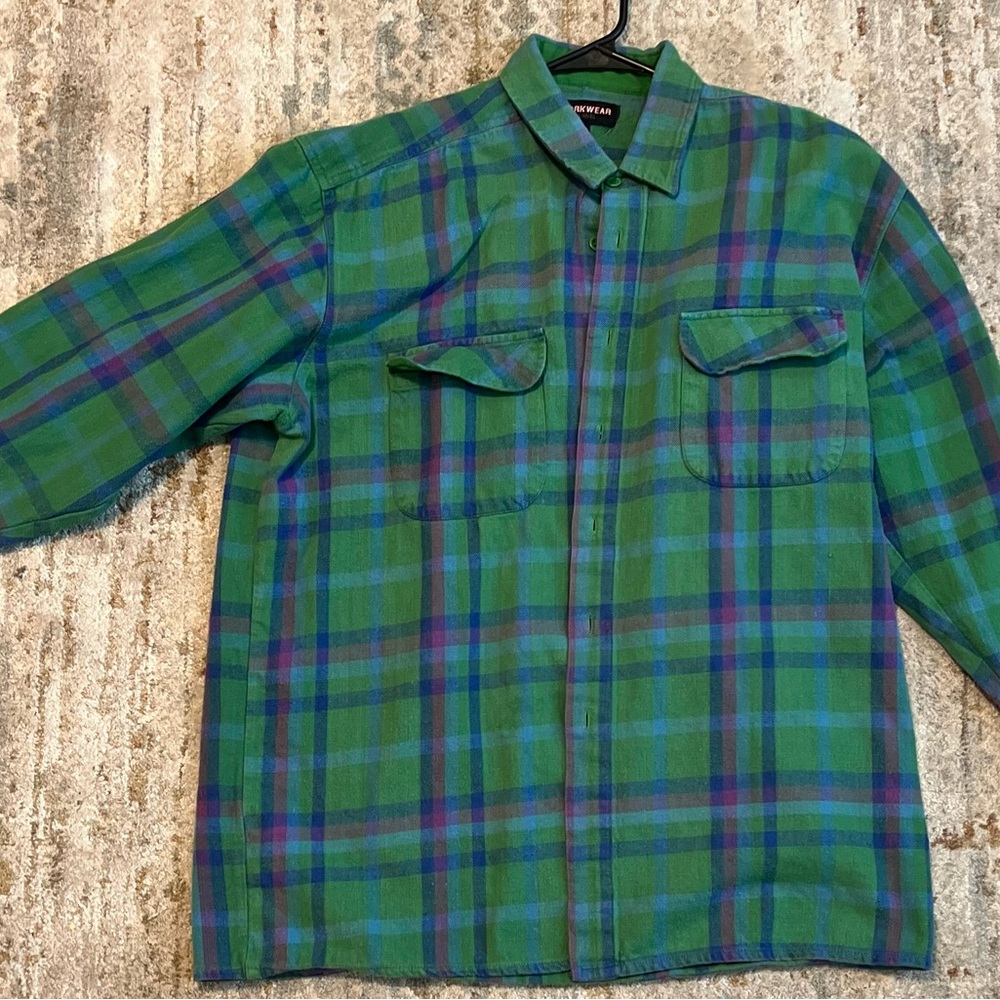 Workwear Green and Blue Plaid Shirt sz. Xl